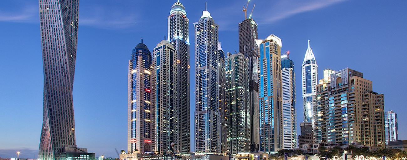 Dubai city in night